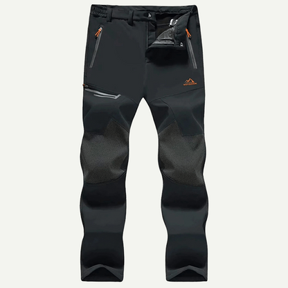 Men's Fleece Lined Winter Snow Pants – Water Resistant, 4 Zip Pockets