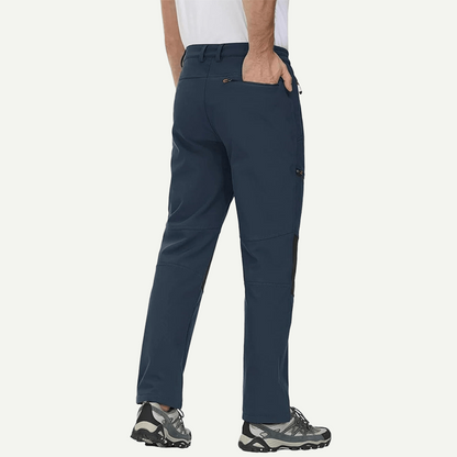 Men's Fleece Lined Winter Snow Pants – Water Resistant, 4 Zip Pockets