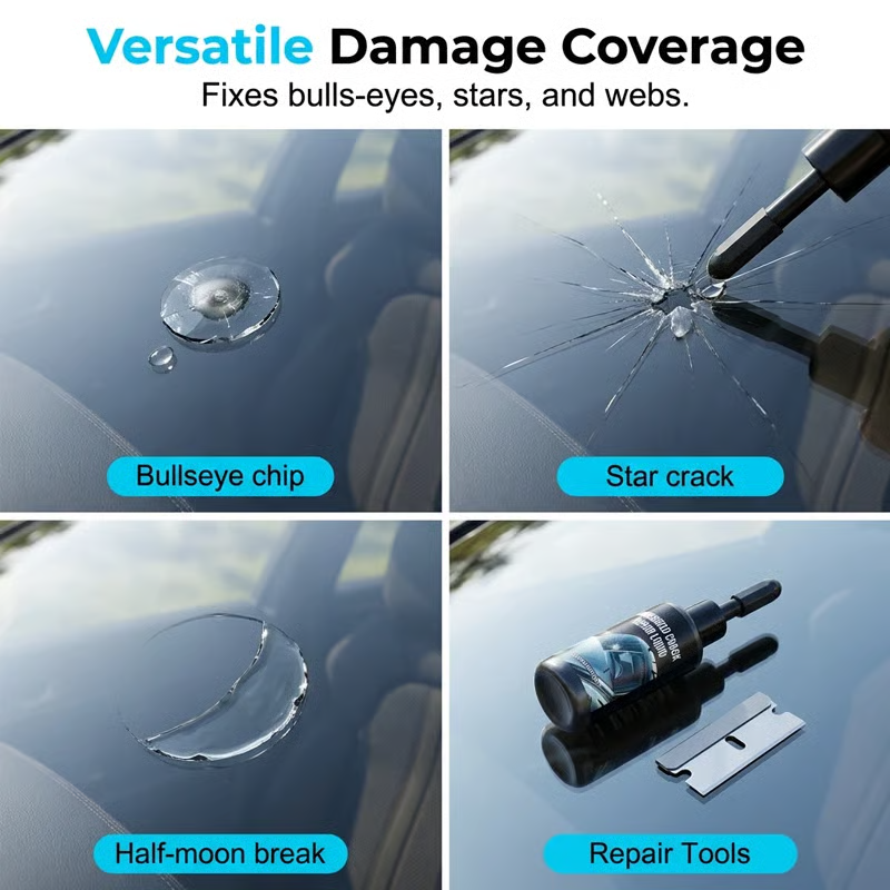 Windshield Repair Kit – DIY UV Resin Glass Crack & Chip Repair
