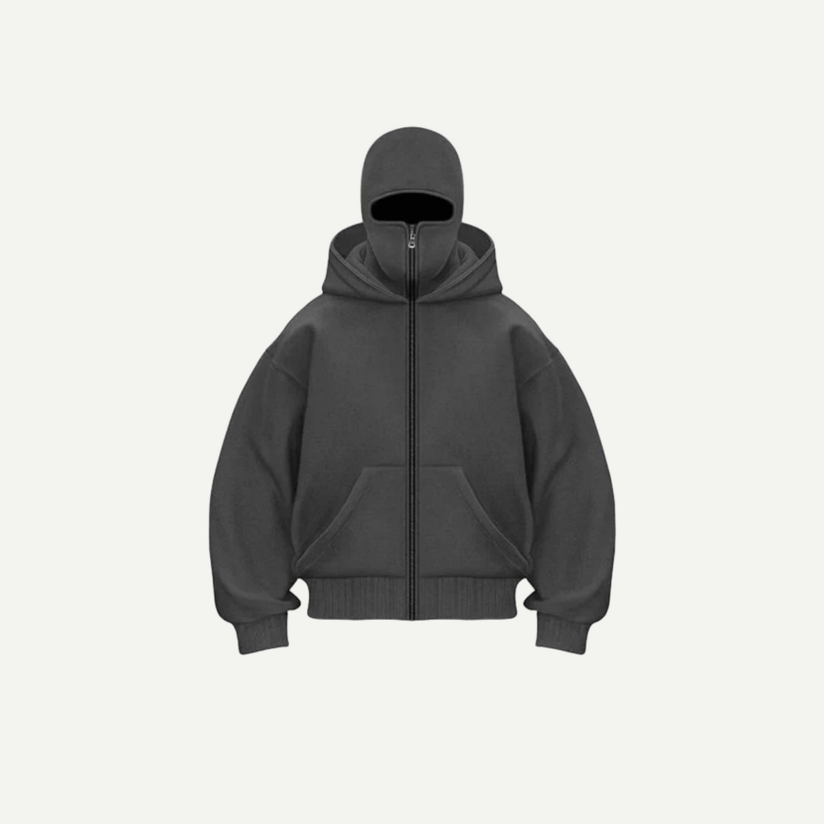 Double Hooded Zip Jacket Wind-resistant Winter Hoodies for Men