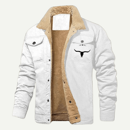 Men's Retro Western Fleece Jacket – Warm, Rugged & Timeless Style
