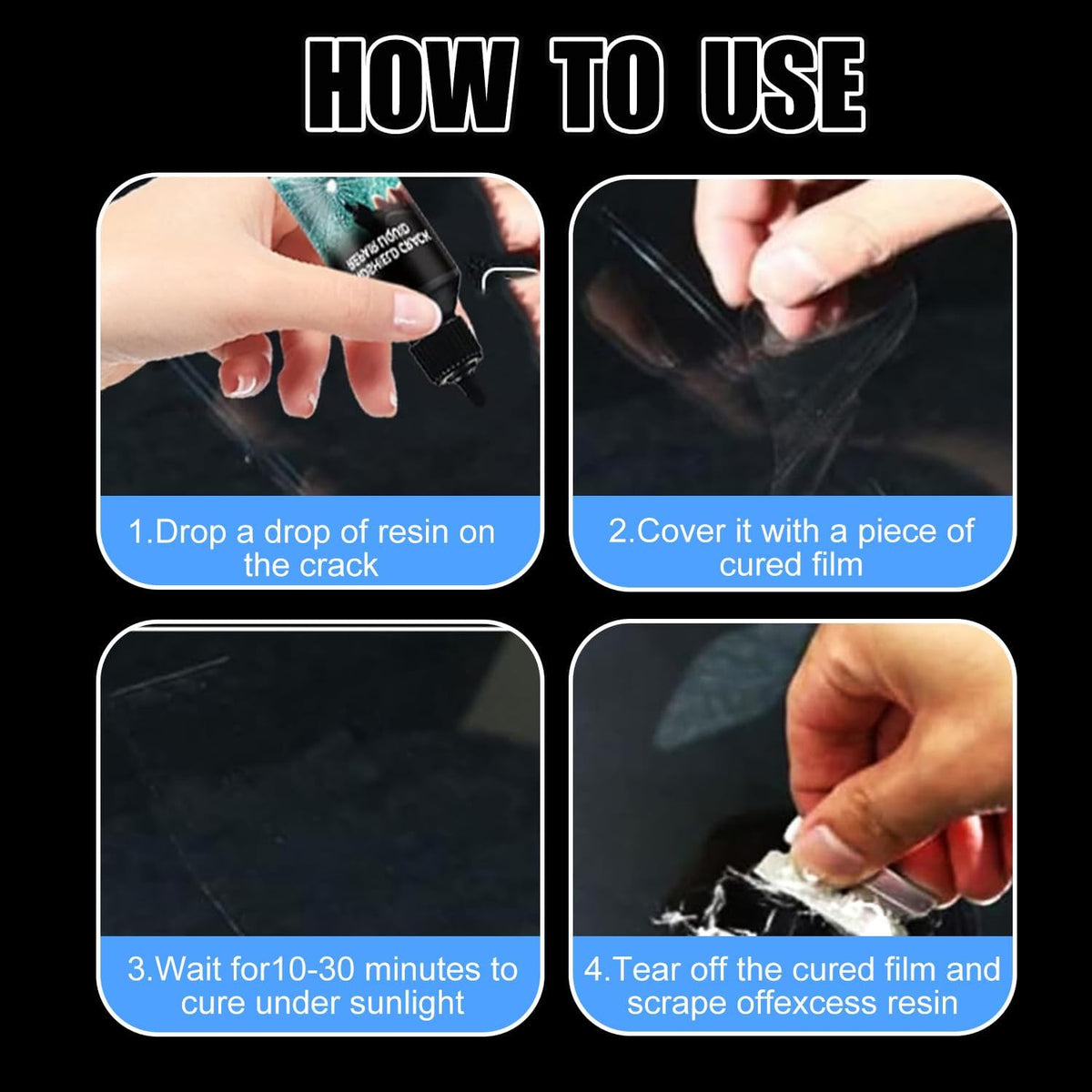 Windshield Repair Kit – DIY UV Resin Glass Crack & Chip Repair
