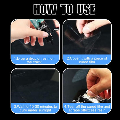 Windshield Repair Kit – DIY UV Resin Glass Crack & Chip Repair