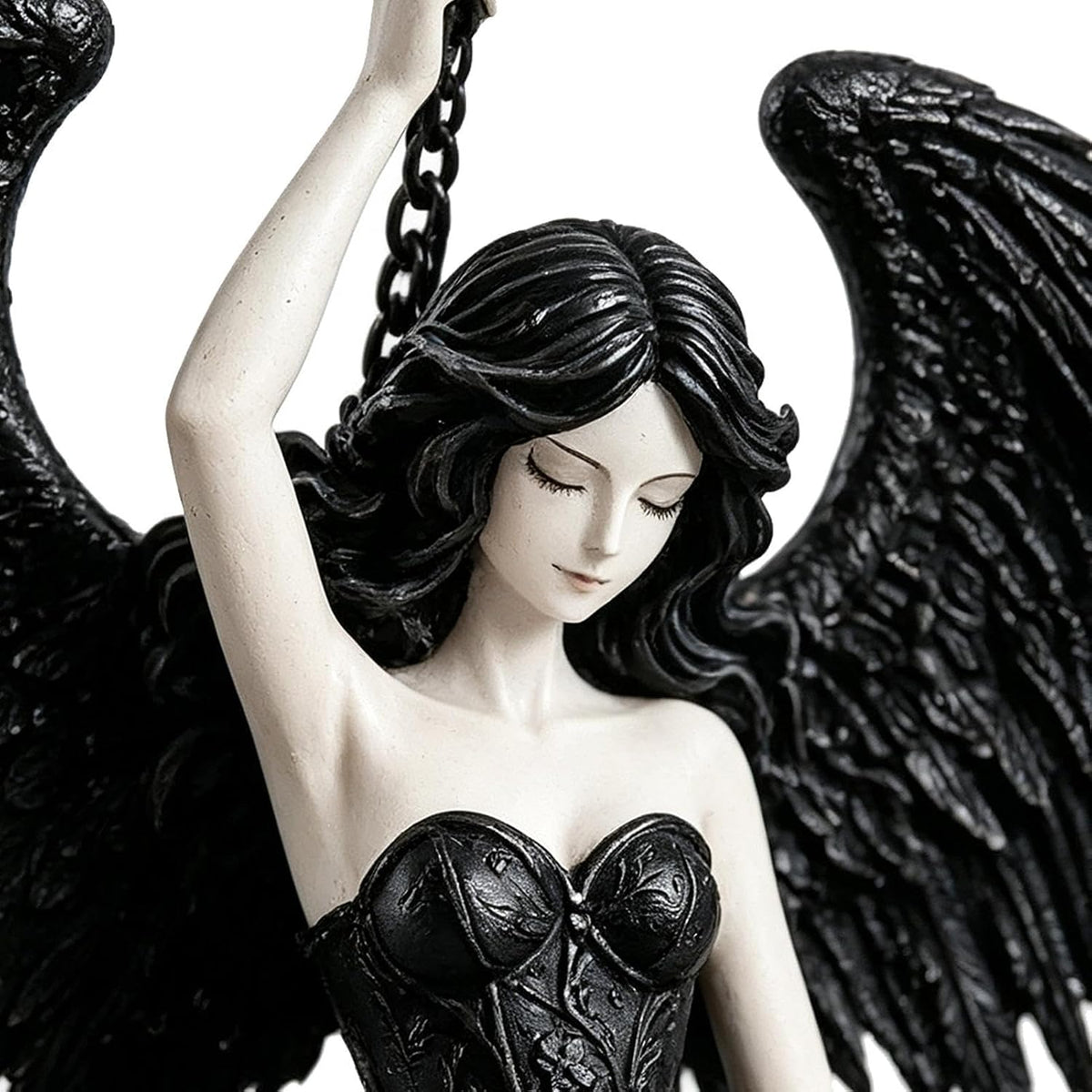 Dark Angel Gothic Wind Chime – Outdoor Garden Hanging Decor