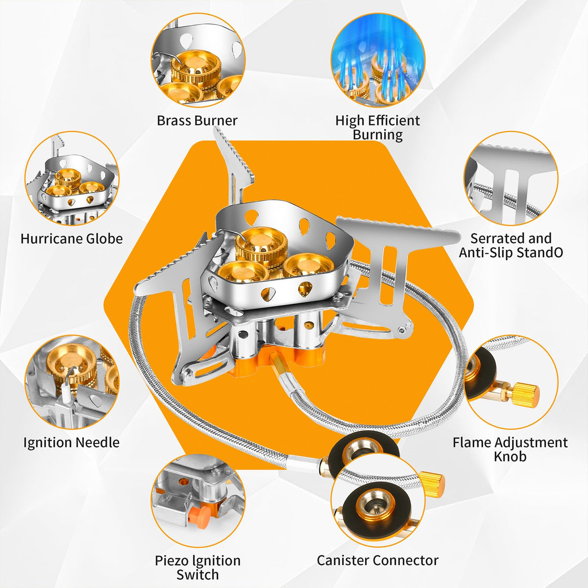 9900W Portable Windproof Camping Stove