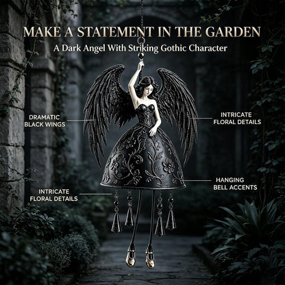 Dark Angel Gothic Wind Chime – Outdoor Garden Hanging Decor