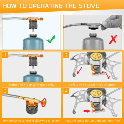 9900W Portable Windproof Camping Stove