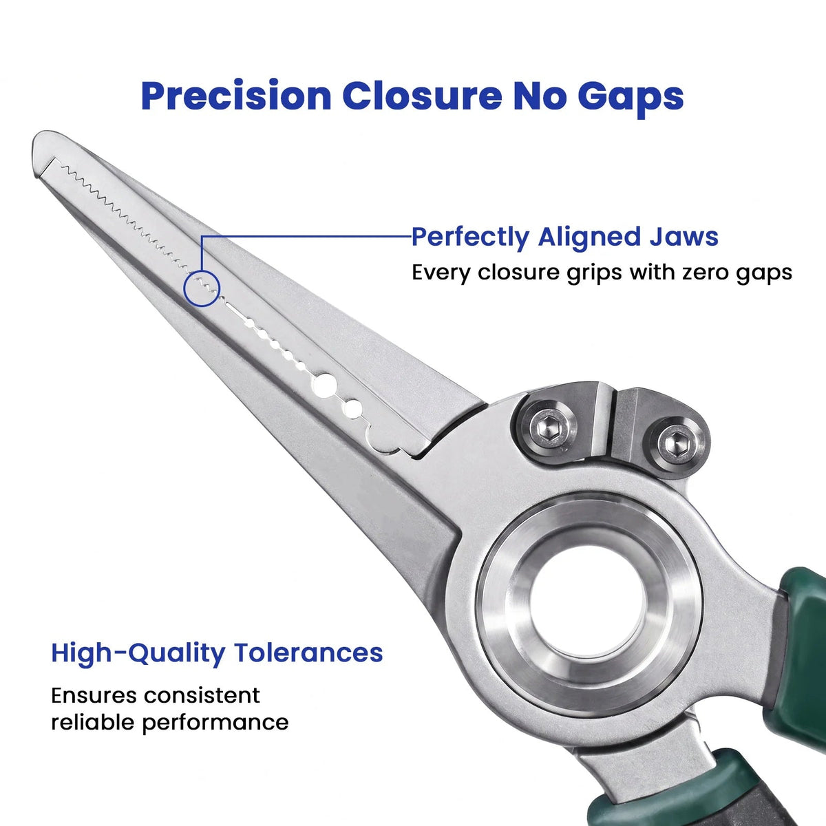 7.5" Saltwater-Proof Fishing Pliers – 17-4 Steel, Sheath & Lanyard