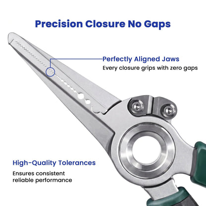 7.5" Saltwater-Proof Fishing Pliers – 17-4 Steel, Sheath & Lanyard