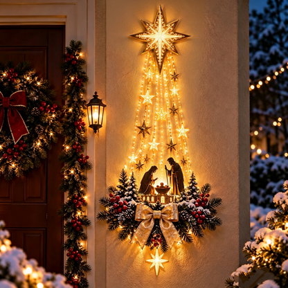 Bethlehem Star of Faith – Lighted Nativity Wall Decor for Christmas