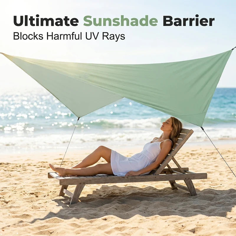 Beach Canopy Sunshade – Lightweight UV & Rain Protection