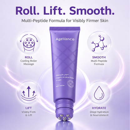 Neck Firming Cream With 6-Roller Massage – Peptide Hydration