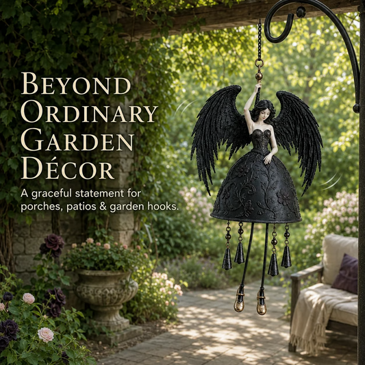 Dark Angel Gothic Wind Chime – Outdoor Garden Hanging Decor