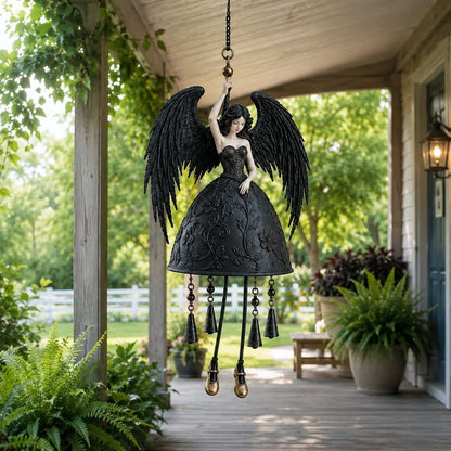 Dark Angel Gothic Wind Chime – Outdoor Garden Hanging Decor