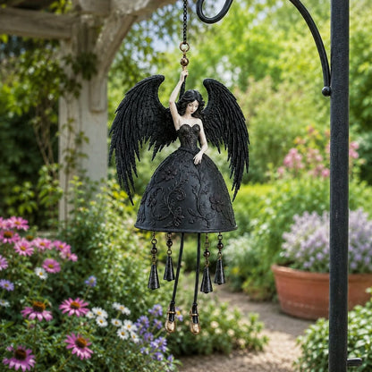 Dark Angel Gothic Wind Chime – Outdoor Garden Hanging Decor