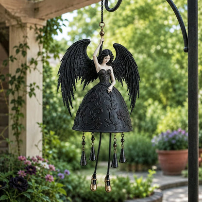 Dark Angel Gothic Wind Chime – Outdoor Garden Hanging Decor