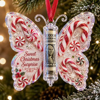 Christmas Cash Gift Ornament – Butterfly Money Holder Set