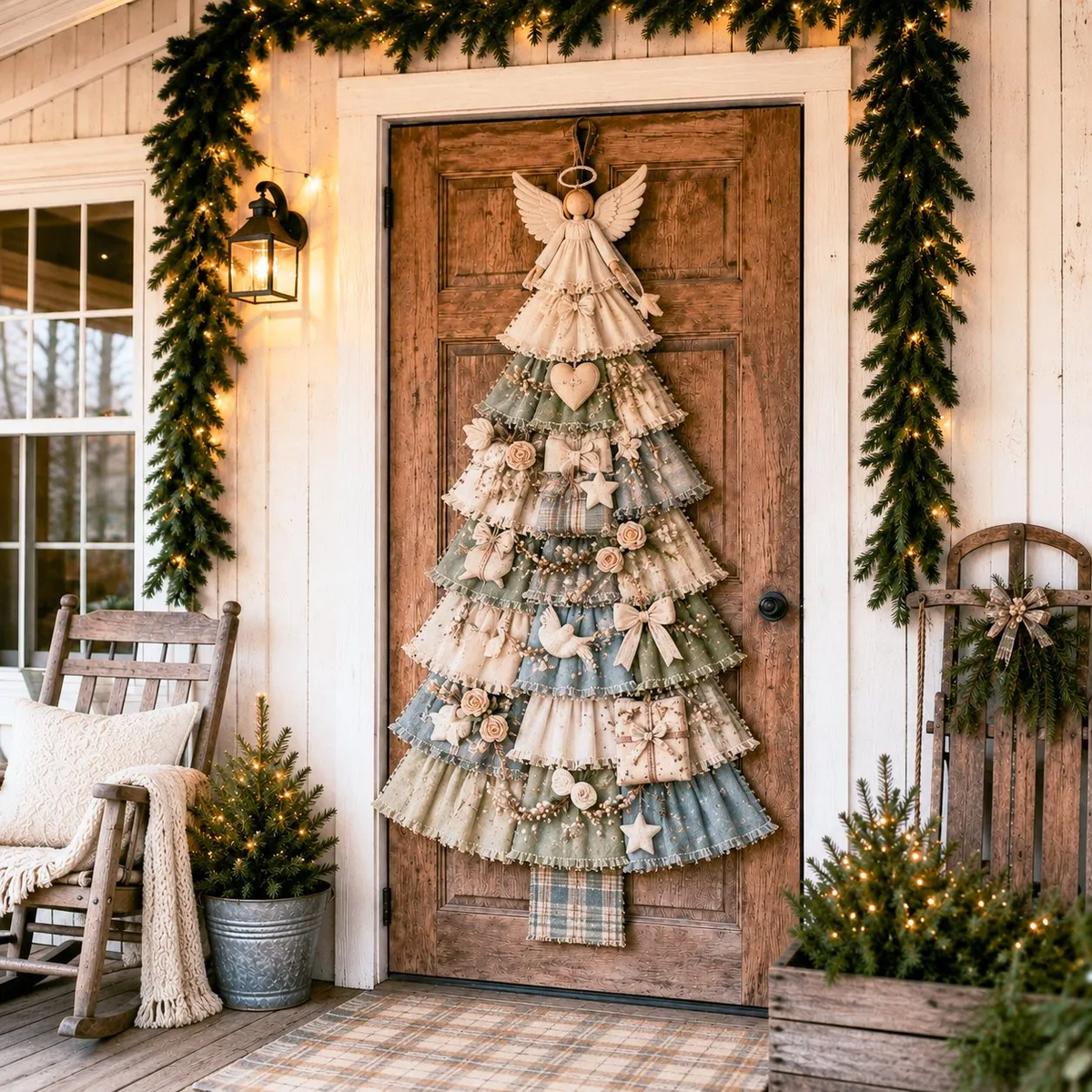 DIY Christmas Tree Door Hanging Kit – Oversized Patchwork Craft