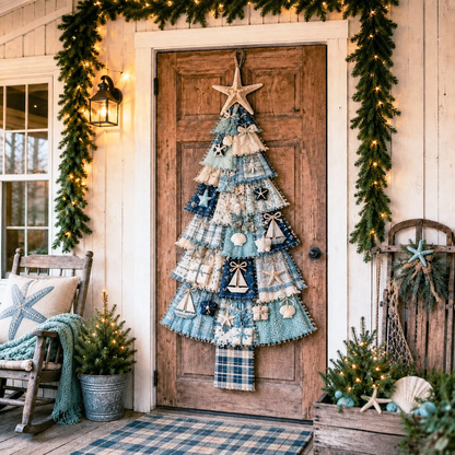 DIY Christmas Tree Door Hanging Kit – Oversized Patchwork Craft