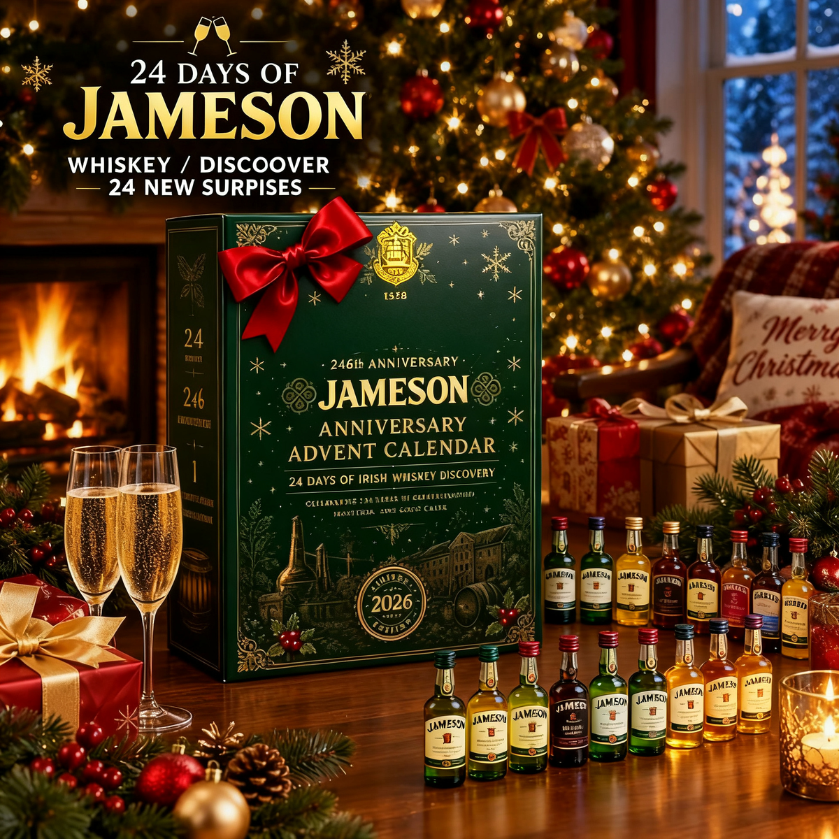 2026 Champagne Advent Calendar – 24-Day Collectible Christmas Countdown